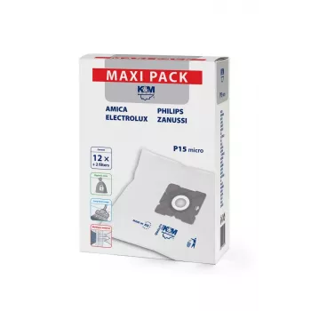 Worki do odkurzacza PHILIPS CONCEPT SENCOR ZANUSSI P15 maxi KM-P15-MX (12 szt.)