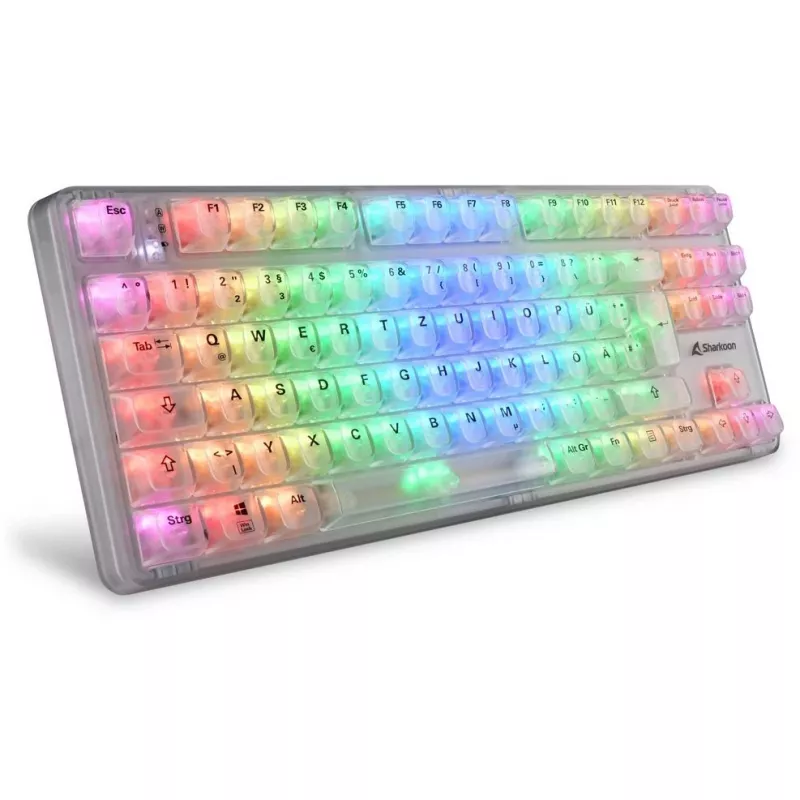 Crystal Shark, Gaming Keyboard White, DE-Layout, KTT