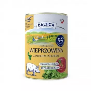 BALTICA regionalne smaki Wieprzowina z jabłkiem - karma mokra dla psa - 400g