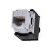 Keystone jack A-LAN MKB-U6-1 — RJ45 U/UTP Cat6, 22/26 AWG, obudowa ABS czarno-biała