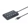 Koncentrator USB Gembird UHB-U2P10P-01 — 10-portowy hub USB 2.0