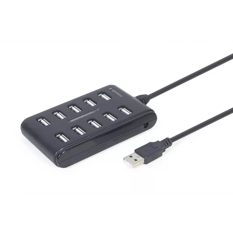 Koncentrator USB Gembird UHB-U2P10P-01 — 10-portowy hub USB 2.0