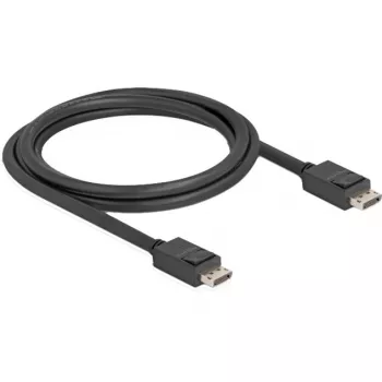 Delock - Kabel DisplayPort - DisplayPort (M) z zatrzaskiem do DisplayPort (M) z zatrzaskiem - DisplayPort 2.1 - 1,8 m - Obsługuje 16K 60 Hz (15 360 x 8640), transfer danych do 80 Gb/s