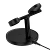 Baseus Swan 3-w-1 bezprzewodowa magnetyczna podstawka ładująca 20 W czarna wersja uniwersalna (zawiera: USB For type-C 3A 1 m)