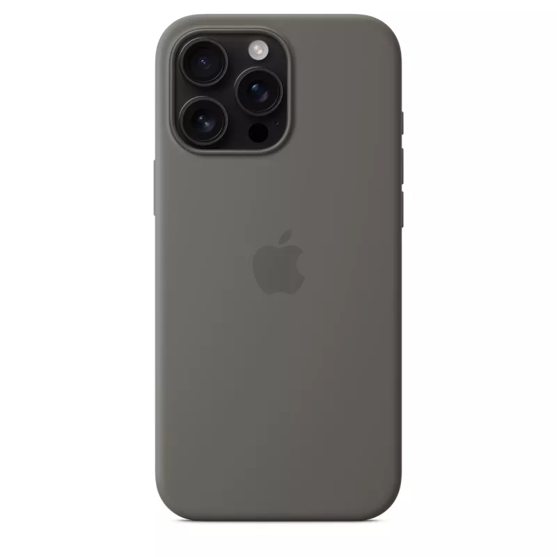 Silikonowe etui z MagSafe dla iPhone 16 Pro Max - Kamienny Szary