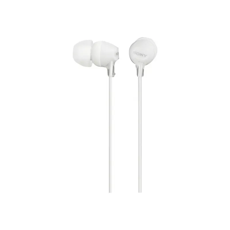 Sony MDR-EX15LP, Przewodowe, 8 - 22000 Hz, Muzyka, 3 g, Słuchawki, Biały