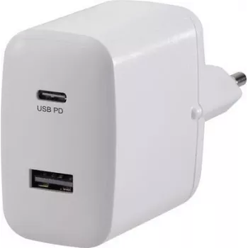 VOLTCRAFT UC-2ACX001 VC-11501480 Ładowarka USB do gniazdka Prąd wyjściowy (maks.) 3000 mA 2 x USB, gniazdo USB-C™ USB Power Delivery (USB-PD) (VC-11501480)
