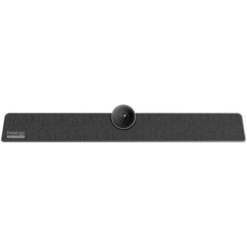 Prestigio Solutions Alpha belka do wideokonferencji i współpracy, UHD 12 MP, 6 mikrofonów, zasięg 8 m, USB-C/AUX