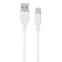 Kabel silikonowy USB Type-A - Type-C (biały, 3 m)