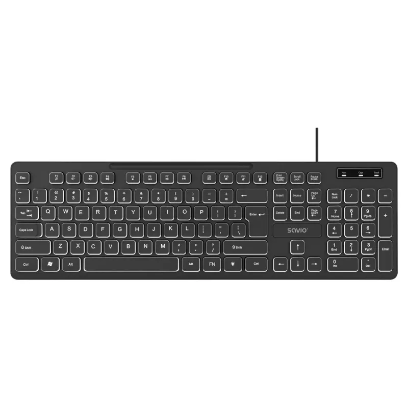 Klawiatura Savio KB-04 do domu/biura USB QWERTY UK International Czarna