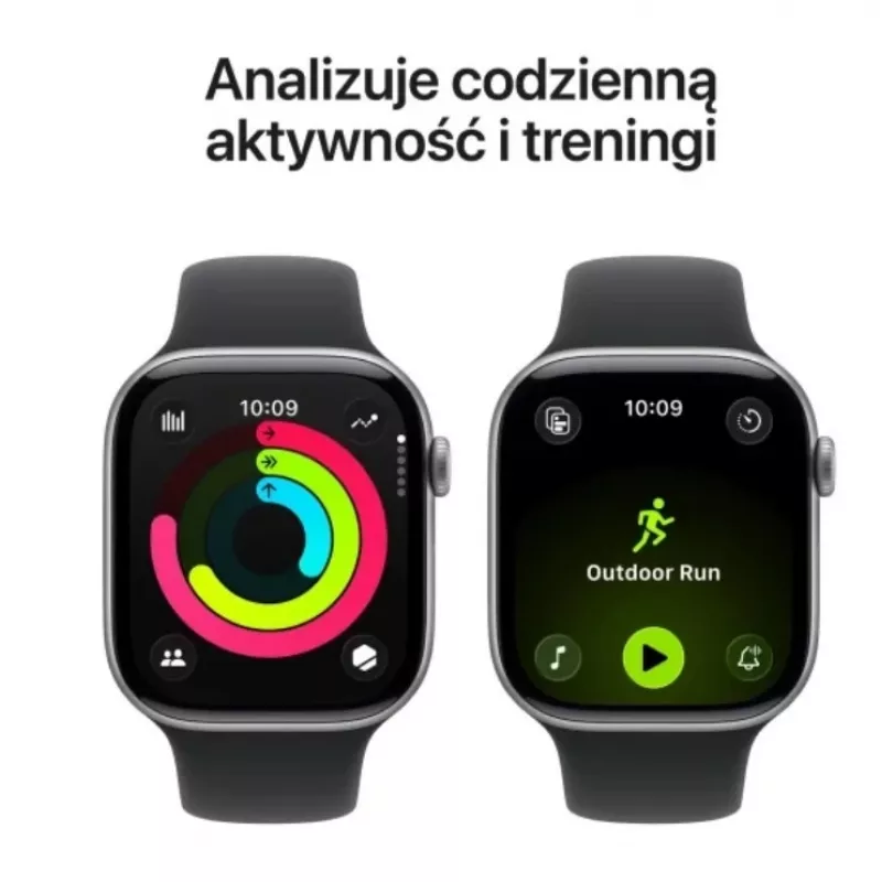 Zegarek Series 11 GPS 46mm Koperta ze szczotkowanego aluminium w kolorze kosmicznej szarości z czarnym paskiem Sport Band – M/L