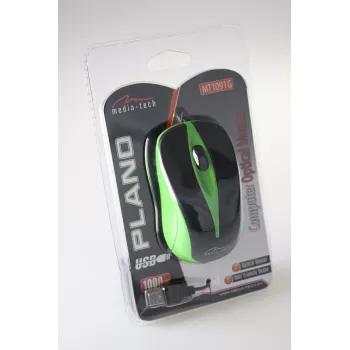 Wiczerwony Optical mysz 800dpi Czarny & green MT1091G
