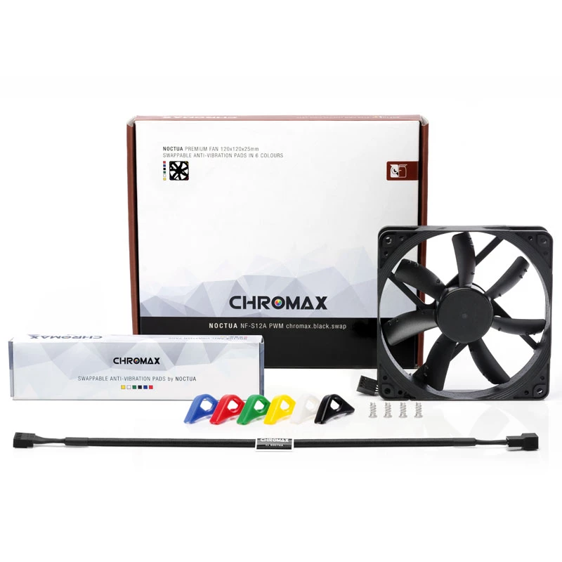 Noctua NF-S12A PWM chromax.black.swap 120mm Wentylator Obudowy