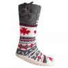 Slipper boot Glovii GQ4M unisex — winter polyester upper, synthetic outsole, carbon fibres, uni size, multi-pattern (szary/czerwony/biały)