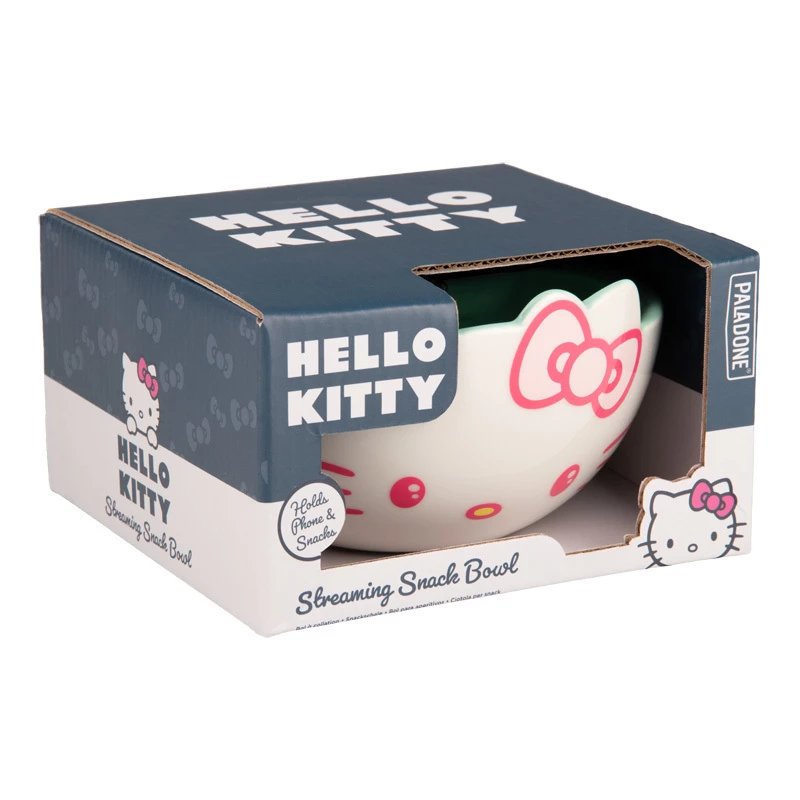 Paladone miseczka na przekąski Hello Kitty wzór streaming — ceramiczna, pojemność 800 ml