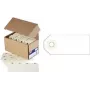 Zawieszka bagażowa agipa 80 x 38 mm beżowy karton 160 g/m² z wzmocnionym otworem, neutralna, bez drutu