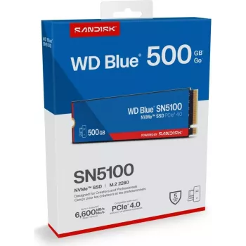 SanDisk 500GB WD Niebieski SN5100 NVME SSD - Pamięć flash - różne (WDBS4F5000ANC-WRSN)