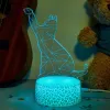 Lampa stołowa/dekoracyjna LED MANTA SNL119RGB RGB Lampa 3D w kształcie zwierzęcia do dekoracji wnętrz