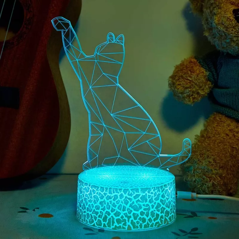 Lampa stołowa/dekoracyjna LED MANTA SNL119RGB RGB Lampa 3D w kształcie zwierzęcia do dekoracji wnętrz