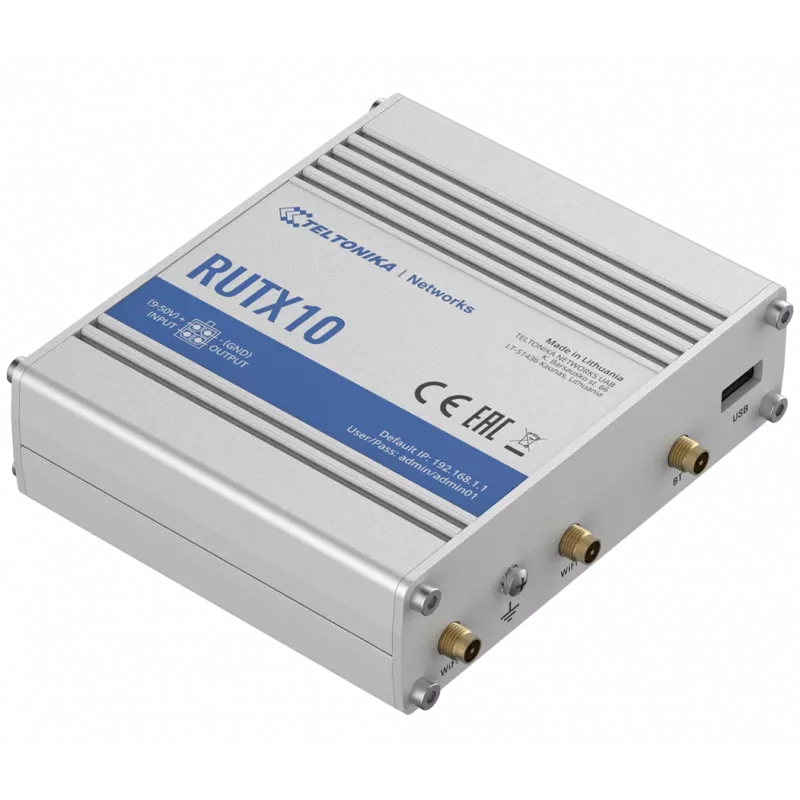 Router bezprzewodowy Teltonika RUTX10, Gigabit Ethernet, Dual-band (2,4 GHz / 5 GHz), biały