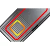 Elektryczny grill stołowy Rommelsbacher BBQ 2003 — 1900 W, 50×25 cm, ryflowana + Teppanyaki, regulowany termostat, srebrny/czarny