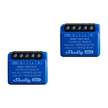Inteligentny przełącznik Shelly 1 Mini Gen3 1P Bezprzewodowy 110-240V