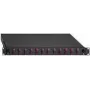 Patch panel światłowodowy Rutenbeck 2280300120 — 12-portowy LC Duplex, wielomodowy, 1U, czarny RAL 9005