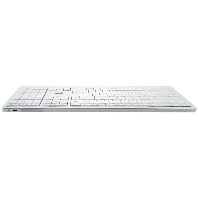 Bezprzewodowa klawiatura CLEVETURA CLVX 1 Touch-On-Keys AI — układ ANSI US Mac, przełączniki nożycowe, obudowa aluminiowa, interaktywne RGB