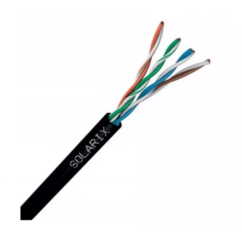 Kabel sieciowy Solarix SXKD-5E-UTP-PE UTP CAT5E 305m czarny