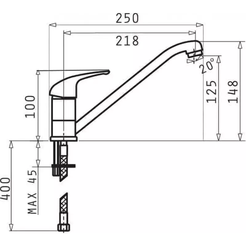 PYRAMIS ASALIA bateria kuchenna 090921301 szary beton
