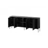 Komoda cama meble VERA 190x40x80 cm, czarny mat, płyta wiórowa, rama 16 mm