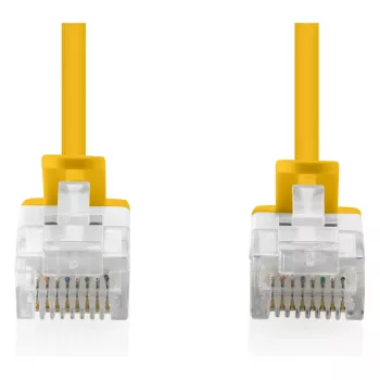 Kabel krosowy DIGITUS CAT6 U-UTP cienki, 3 m, żółty — opakowanie 10 szt.