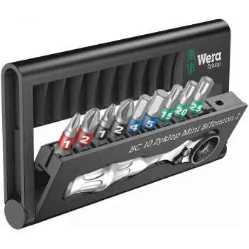 Wera Bit-Check 10 Zyklop Mini BiTorsion 1 Set 10 Piece7.6 X 2.5 X 12.7 cm