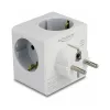 DeLOCK 11501 Adapter Wtyczki Zasilającej Typ F Biały Porty USB 3A