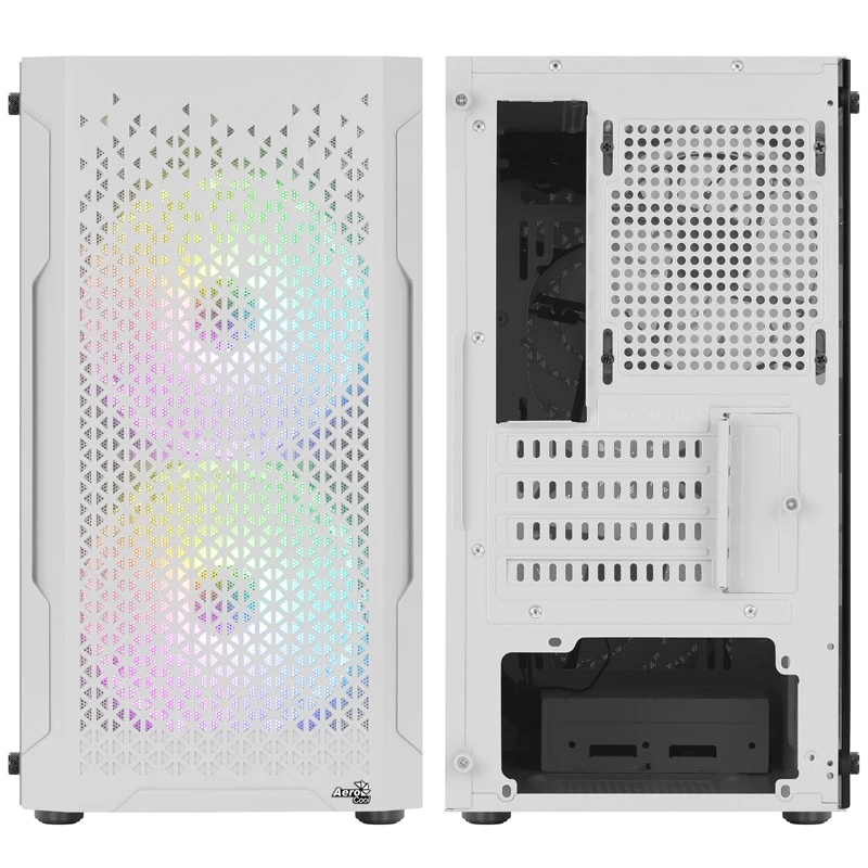 ATX AEROCOOL TRINITY MINI FRGB MICRO MINI TOWER CASE Z PANELEM SZKLANYM (BIAŁY)