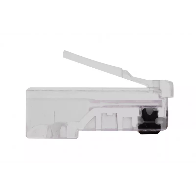 Wtyk RJ45 GEMBIRD PLUG3UP6/100, Cat5, prosty męski, przezroczysty, złote styki, opakowanie 100 szt.