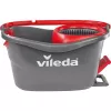 Mop VILEDA EasyWring & Clean Turbo, czerwone wiaderko z technopolimeru, zdejmowana nadająca się do prania głowicą z mikrofibry, do twardych podłóg