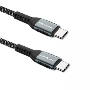 Kabel USB Qoltec 52358 1.5m USB C Czarny USB 2.0 0.48 Gbit/s
