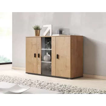 Cama sideboard 120 cm SOHO S7 lefkas oak/Czarny