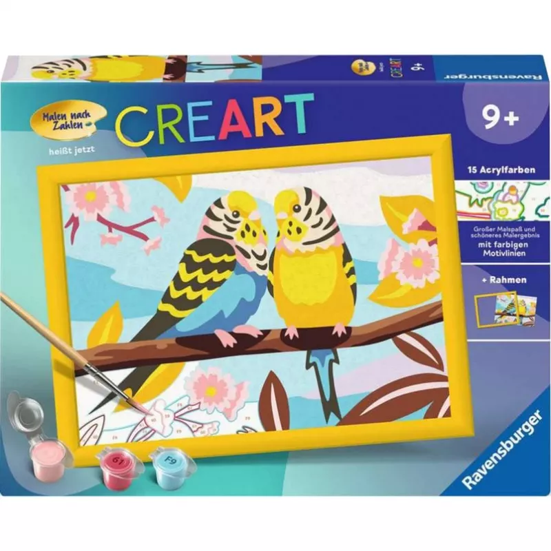 CreArt - Kolorowe papużki faliste, Malowanie
