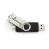 MEDIARANGE MR931-2 - 16 GB - USB Type-A / Micro-USB - 2.0 - 15 MB/s - pierścień obrotowy - Srebrny - Czarny