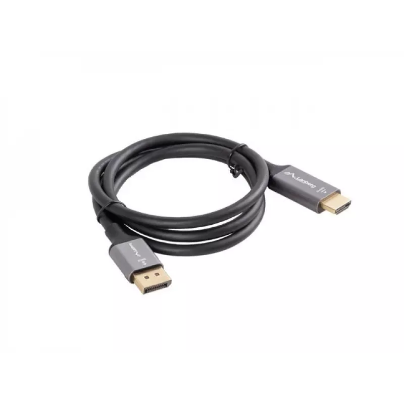 Kabel DisplayPort (M) - HDMI (M) 1M 4K czarno-srebrny