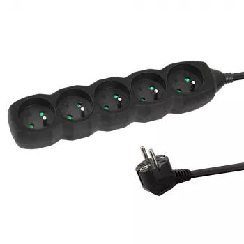 Listwa zasilająca ESPERANZA ELK208K — 5 gniazd, kabel 3 m, czarna