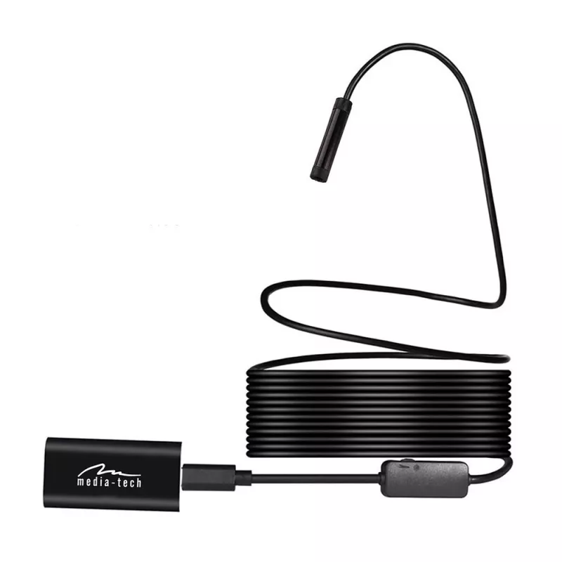 Endoskop WiFi MEDIA-TECH MT4099, sonda 8 mm, kabel 5 m, IP67, 1280×720@30fps, kąt widzenia 70°, bateria 800 mAh