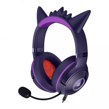 Zestaw słuchawkowy Razer Kraken Kitty V2 - Pokemon Gengar Ed. przewodowy, nauszny, gamingowy, USB Type-A, różowy