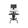 Ergotron WorkFit-C - Jednoosobowa stacja robocza do pracy na siedząco i stojąco - Wózek multimedialny - Czarny - Szary - 7,3 kg - 61 cm (24 cale) - 75 x 75, 100 x 100 mm - 360°