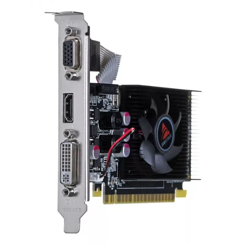 Karta graficzna BIOSTAR GeForce GT 610 — 2 GB GDDR3, 64-bit, PCIe x16, 700 MHz