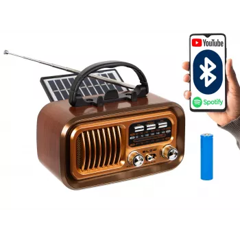 Przenośne analogowe radio AM/FM RA16 solar