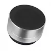 Manhattan Metaliczny Głośnik Bluetooth, Bryzgoszczelny, Zasięg 10m, czytnik kart microSD, złącze Aux 3.5mm, kabel ładujący USB-A w zestawie (ładowanie 5V), Srebrny, Trzy Lata Gwarancji