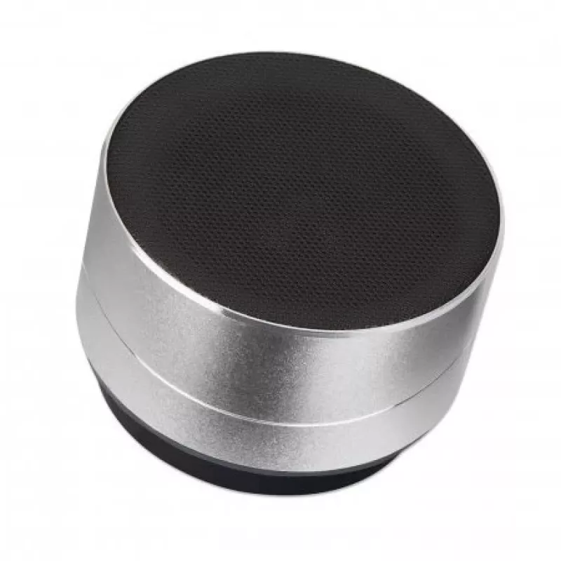 Manhattan Metaliczny Głośnik Bluetooth, Bryzgoszczelny, Zasięg 10m, czytnik kart microSD, złącze Aux 3.5mm, kabel ładujący USB-A w zestawie (ładowanie 5V), Srebrny, Trzy Lata Gwarancji